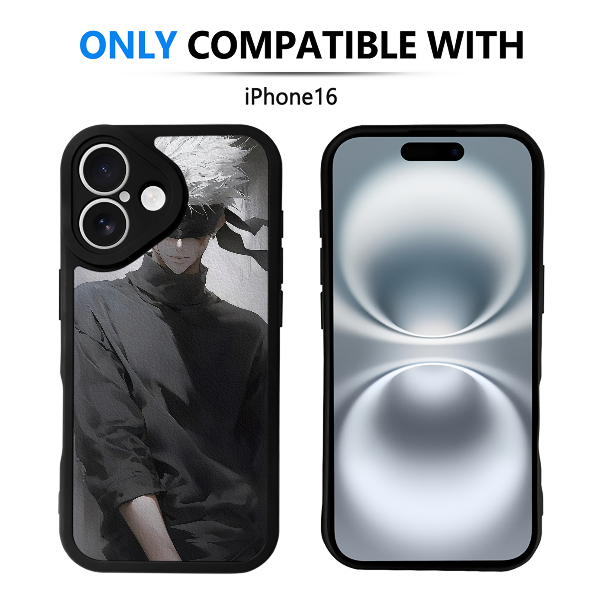 （画像用） 呪術廻戦 Jujutsu Kaisen 【iPhone 16シリーズ対応】シリコンスマホケース（レザー調） 材質：シリコン